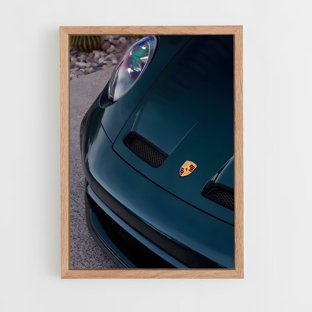 Poster Vert Émeraude 911 – affiche Porsche (vue 4)